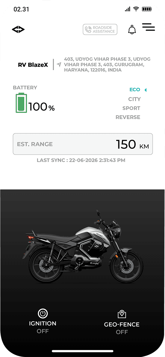revolt electric bike battery status feature